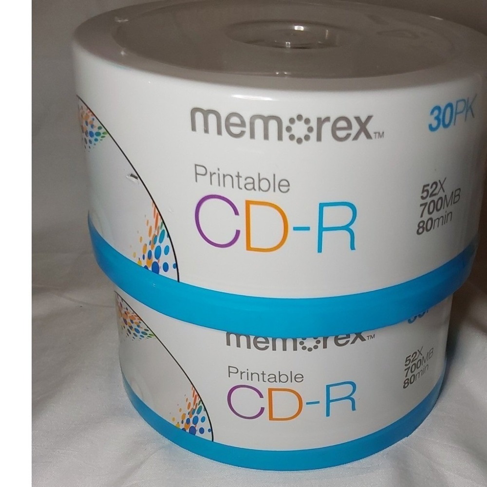30 X 2 Pack Memorex 52X 700MB CD-R NEW SEALED